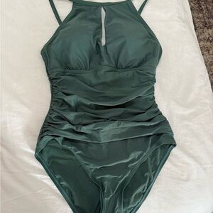 Ellen Tracy Teal One-Piece Swimsuit